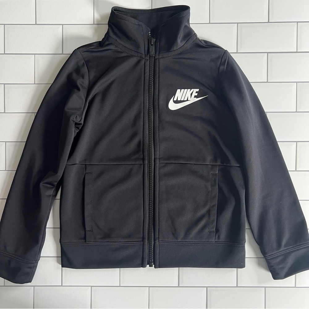 3-4🖤 Boys Nike Black Full-Zip Long Sleeve Sweatshirt Light Jacket